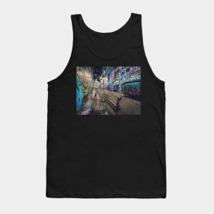 Melbourne Grafitti Laneway Shopping Trolley Tank Top